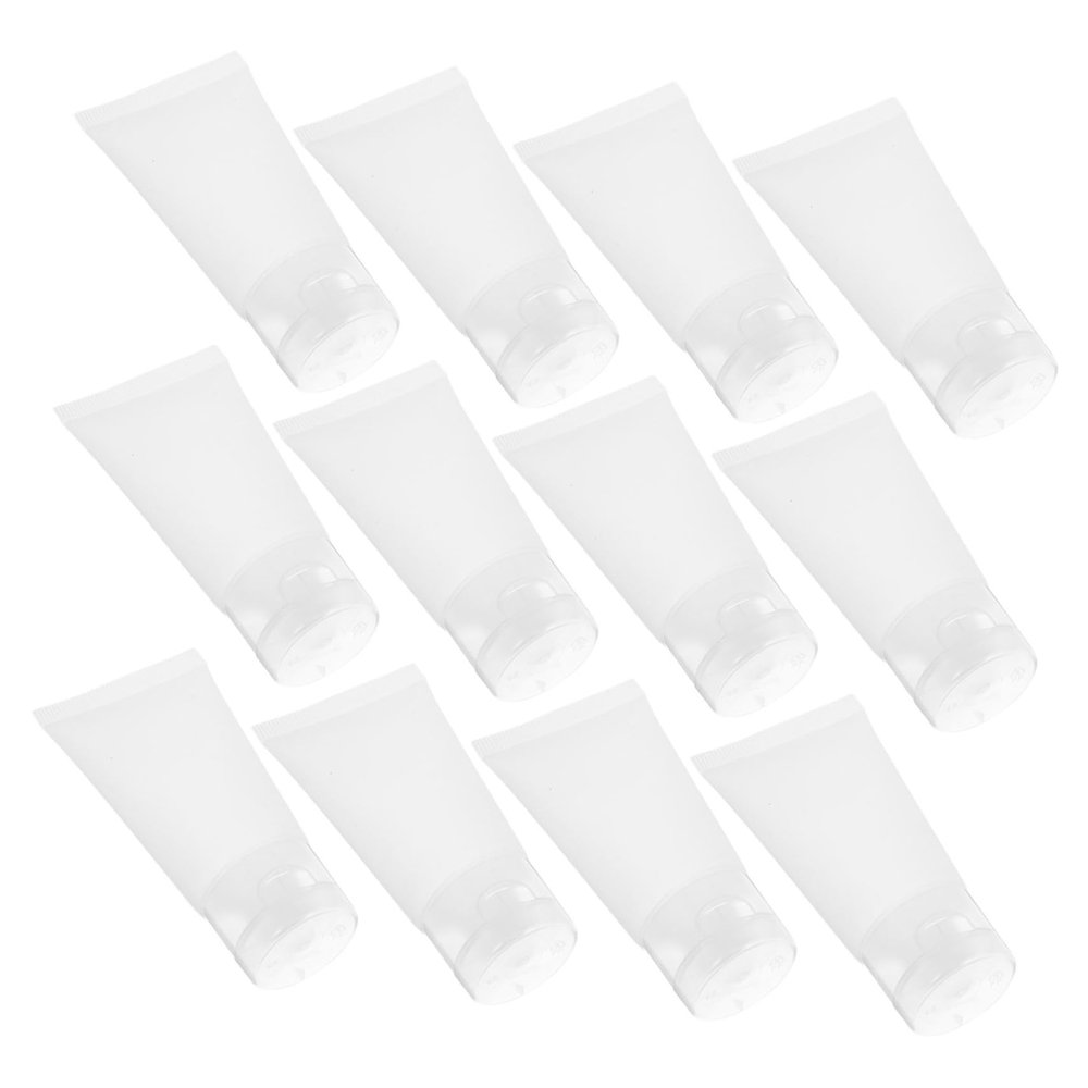 20pcs Refillable Travel Cream Tube Cosmetic Sample Containers for Hand Cream Cleanser and Lotion Lightweight Leak Resistant Pe Travel Bottles