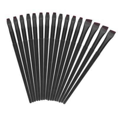 DECORNIJIA 16Pcs Eyeliner Brush for Makeup Fine Includes Flat and Angled Eyeliner Brushes for Beginners and Professionals