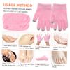Beavorty 4Pcs Moisturizing Gel Gloves and Socks for Women for Dry Cracked Skin Reusable Overnight Hydration for Hand and Foot Care view 4