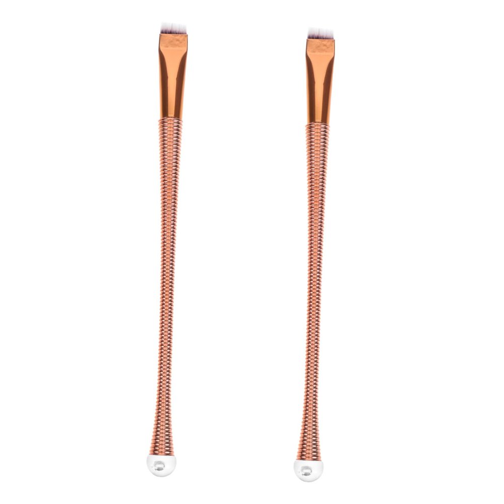 OFFIGAM 2Pcs Oblique Eyeliner Brush Thin Flat Eyeliner Makeup Tools for Precise Application Lightweight Travel Friendly Cosmetic Brushes for Effortless Eyebrow and Eyeliner