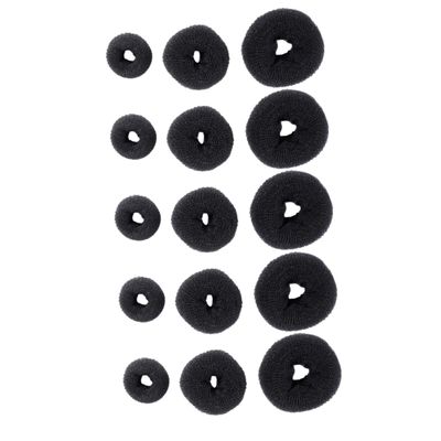 15Pcs Invisible Hair Bun Maker Doughnut Shaper for Natural Updos for DIY Hairstyles for Adding Volume Fullness