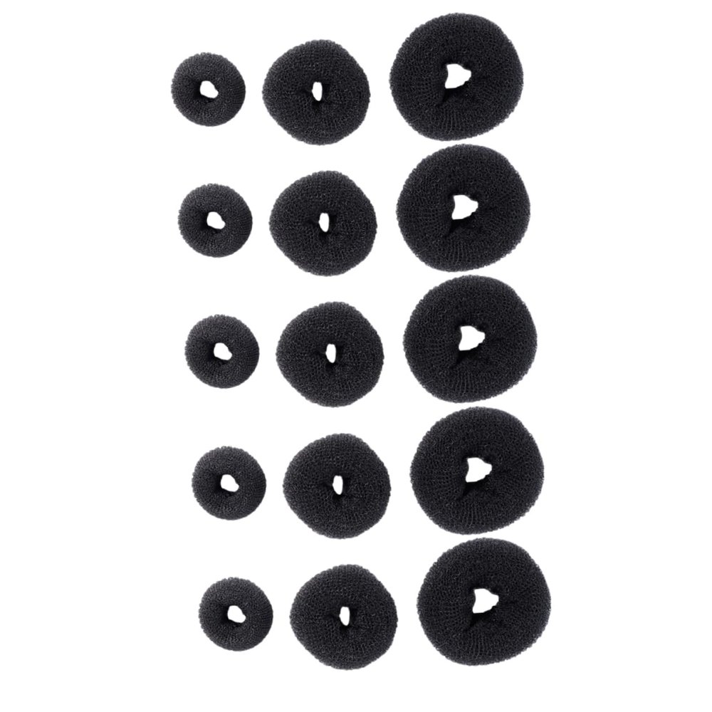 15Pcs Invisible Hair Bun Maker Doughnut Shaper for Natural Updos for DIY Hairstyles for Adding Volume Fullness