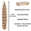 Ash Honey Blonde Braiding Hair with Big Boho Curls Pre Stretched Hypoallergeic Colored 27/60/613 Boho Hair for Braiding Knotless Synthetic Curly Crochet Bohomian Braids Non Toxic view 3