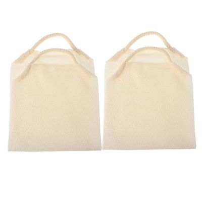 2pcs Stretchable Exfoliating Back Scrubber Towel Multi Functional Bath Accessory for Deep Cleansing for Family Use Beige Color Versatile Skin Exfoliator for Body Feet and Legs