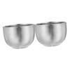 Beavorty 2pcs Men's Shaving Soap Mug Heavy Duty Stainless Steel Shaving Cream Bowl for Smooth Shave view 1