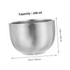 Beavorty 2pcs Men's Shaving Soap Mug Heavy Duty Stainless Steel Shaving Cream Bowl for Smooth Shave view 2