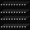 40 Pack Wedding Pearl Hair Pins Rhinestone Hair Accessories for Bridal Wedding, Crystal Pearl Hair Clips Accessories for Brides Bridesmaids Women Girls (Silver) view 1