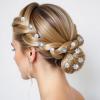 40 Pack Wedding Pearl Hair Pins Rhinestone Hair Accessories for Bridal Wedding, Crystal Pearl Hair Clips Accessories for Brides Bridesmaids Women Girls (Silver) view 4