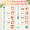Derma Roller Set - UUPAS 10 in 1 Microneedling Roller Kit for Face, Body, Hair, Beard and Scalp - Ice Face Rollers for Women and Men with Storage Case view 3