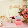 Beavorty Portable Makeup Organizer with Mirror Cute Bear Ear Design for Travel Compact Storage Box for Hair Accessories Cotton Swabs and Jewelry Stylish and Sturdy Makeup Case view 4