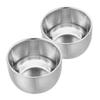 DEARMAMY 2pcs Stainless Steel Shaving Bowl Men's Shave Cream Cup Double Layer Shave Foaming Dish Unbreakable Shaving Accessories for Men view 1