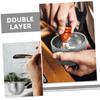 DEARMAMY 2pcs Stainless Steel Shaving Bowl Men's Shave Cream Cup Double Layer Shave Foaming Dish Unbreakable Shaving Accessories for Men view 3