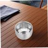 DEARMAMY 2pcs Stainless Steel Shaving Bowl Men's Shave Cream Cup Double Layer Shave Foaming Dish Unbreakable Shaving Accessories for Men view 4
