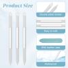 3 PCS Glass Cuticle Tool with Leather Case Dual Ended Transparent Cuticle Remover Tool Angled Filing Pusher Double Sided Glass Manicure Stick with Pointed and Slanted Ends for Nail Salons Home view 3