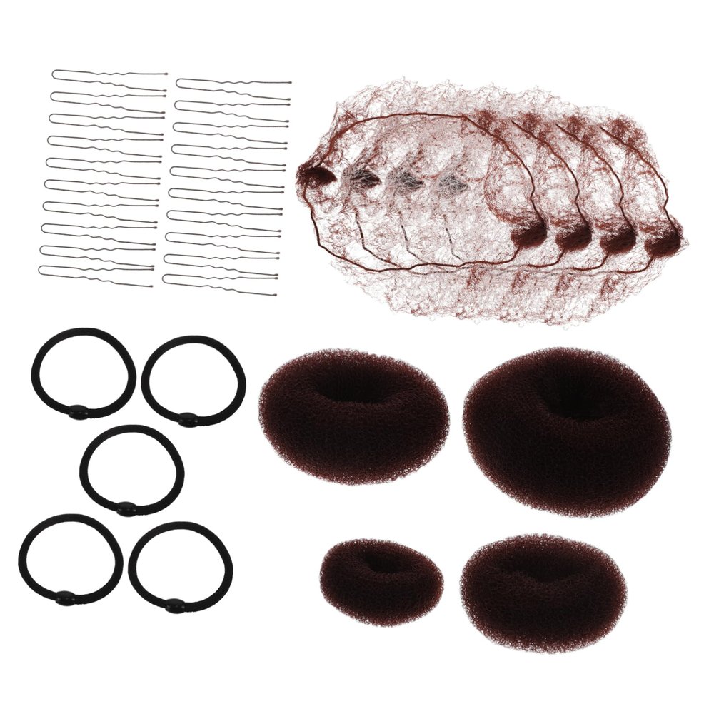 1 Set Invisible Elastic Hair Nets for Women and Comprehensive Hair Styling Kit with Clips Tools for Easy Buns and Braids for Everyday and Special Occasions