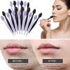 Silicone Lip Scrub Brushes, Beomeen Black Double-Sided Exfoliating Lip Brush Soft Silicone Lip Scrubber Exfoliator Tool Blackhead Remover for Skincare 20 Pack view 2