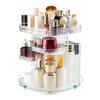 360 Rotating Cosmetic Organizer, Large Capacity Clear Storage Rack for Vanity, Elegant Beauty Organizer view 1