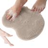 Shower Foot Scrubber Mat with Non-Slip Suction Cups, Foot and Back Cleaning Pad, Silicone Exfoliating Pad, Anti-Slip Bathroom Shower Foot Pad with Suction Cups and Drainage Holes (Brown) view 1
