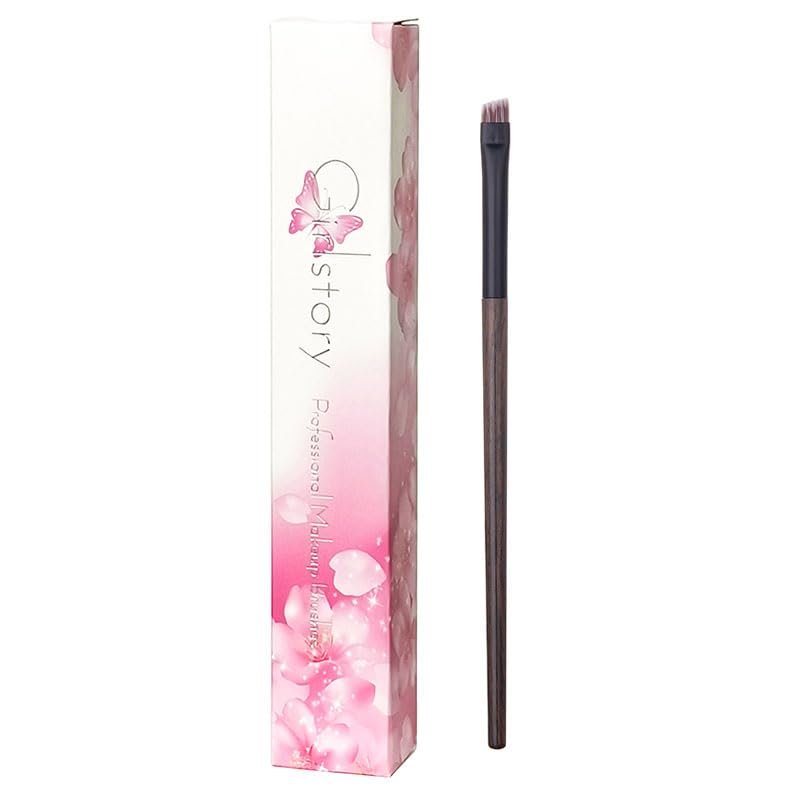1pc Hand Crafted Makeup Brushes Soft Goat Fox Hair Synthetic Fiber Face Powder Contour Blush Eye Shadow Blending Eyebrow Brush Ebony Wood Handle Professional Make Up Brushes (10)
