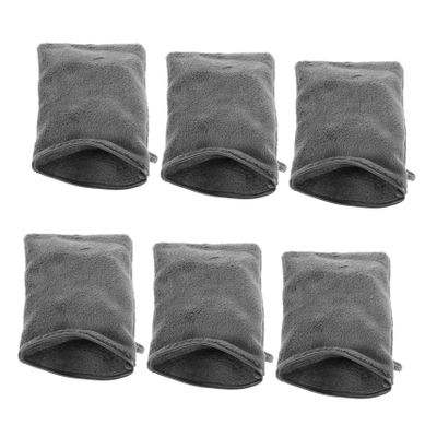 ARTSEWPLY 6Pcs Reusable Fiber Bath Mitts for Makeup Removal Absorbent Spa Gloves for Face Washing and Shower Soft European Style Cleaning Mitts for Versatile Skincare Use