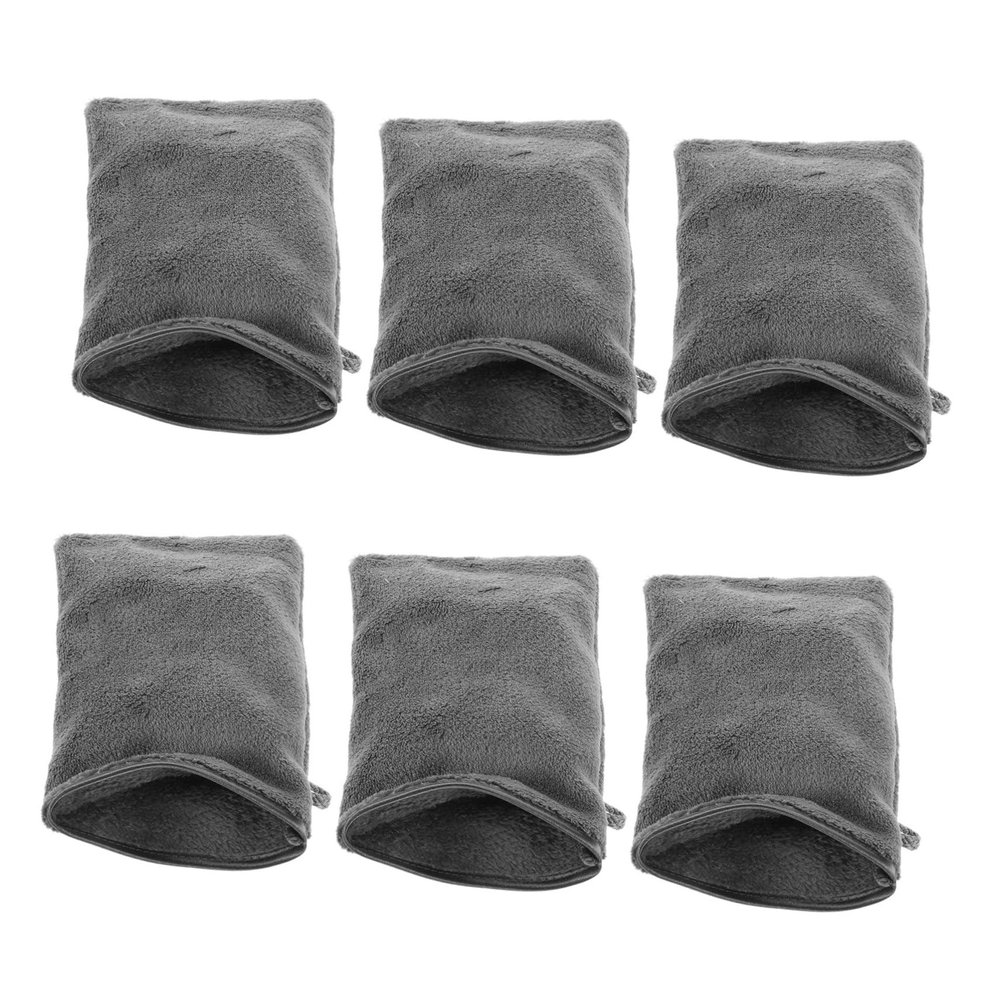 ARTSEWPLY 6Pcs Reusable Fiber Bath Mitts for Makeup Removal Absorbent Spa Gloves for Face Washing and Shower Soft European Style Cleaning Mitts for Versatile Skincare Use