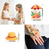 Neptniopllab 63 Pieces Hawaiian Luau Themed Tattoos, Self-Adhesive Summber Beach Plam Trees Flower Tattoos Stickers Waterproof Tropical Party Decoration Supplies for Women Girls Boys view 2