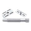 Rex Supply Co. Envoy XL Stainless Steel Double Edge Safety Razor  Long Handle 3-Piece Razor | Made in USA | Premium Fixed Blade Wet Shaving Razor for Men | Smooth, Comfortable & Close Shaves view 3