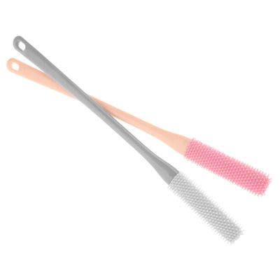 2Pcs Silicone Toe Cleaning Brush with Comfortable Grip Long Handle Foot Scrubber for Shower Durable and Stylish Foot Care Tool for Cleaning Between Toes