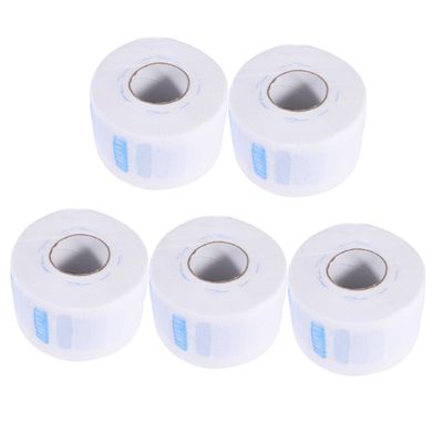 5 Rolls Disposable Hairdressing Neck Strips of Professional Barber Collar for Hair Cutting Suitable for Salons and DIY Use