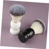 BATHVEVE Men's Soft Bristle Shaving Brush Set 2pcs Traditional Manual Shave Brush for Beard Foam Barber Accessories for Hair Salon and Grooming view 4