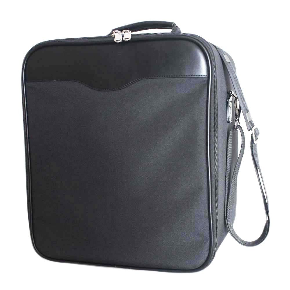 FASHION DO Wig Travel Box or Case with Top Handle, Double Zipper with Head-Holding Base and 2 black foam head(Wcase-15 inch)