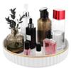 10 Inch Rotating Makeup Organizer Tray, White Plastic Cosmetic Storage, 360 Rotatable Display Holder for Bathroom & Kitchen view 1