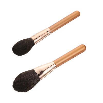 NIYANGLE 2Pcs Double Ended Makeup Brushes for Foundation Blending Loose Powder Portable Professional Makeup Tools for Daily and Professional Use