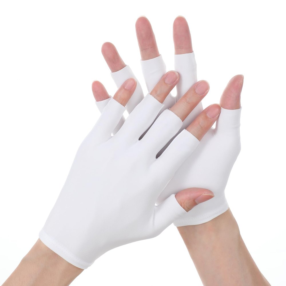 4 Pairs White Fingerless Gloves, Moisturizing Night Gloves, Overnight Moisturizing, Eczema Spa Treatment, Sleeping Gloves for Dry Hands
