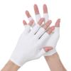 4 Pairs White Fingerless Gloves, Moisturizing Night Gloves, Overnight Moisturizing, Eczema Spa Treatment, Sleeping Gloves for Dry Hands view 1