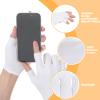 4 Pairs White Fingerless Gloves, Moisturizing Night Gloves, Overnight Moisturizing, Eczema Spa Treatment, Sleeping Gloves for Dry Hands view 3