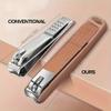 Anti-Splash Nail Clipper for Thick Nails - Curved Blade & Wide Mouth Design view 4