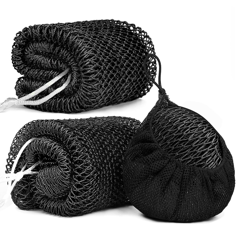 2 Pack African Net Sponge Exfoliating Scrubber Bath Sponge for Daily Use