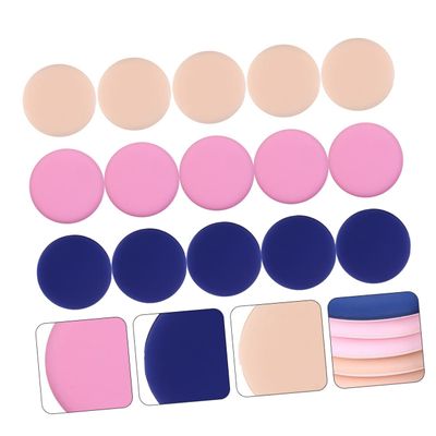 15Pcs Round Makeup Blending Sponge Puff for Wet and Dry Use for Foundation Concealer Blush and Highlighter Skin Friendly Durable Powder Applicators for Women