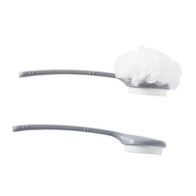 2pcs Long Handle Bath Scrubber Skin Massager Shower Back Brush for Gentle Exfoliation Ergonomic Design Gray for All Skin Types