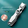 Stainless Steel Anti-Splash Nail Clipper - Large Opening with Cuticle Trimmer view 3
