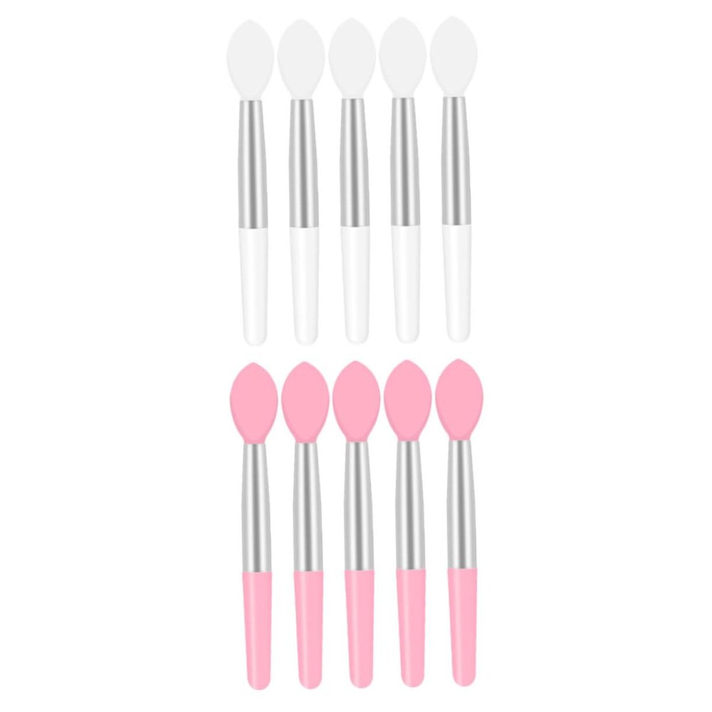 10pcs Portable Lipstick Brush Makeup Accessory for Precise Lip Application Soft Head for Travel Everyday Use Includes Brushes