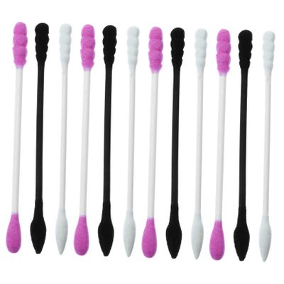 3 Packs Disposable Cotton Sticks Makeup Swabs for Cosmetic Use Dual Ended Applicators for Cleaning Hard to Reach Areas Random Colors