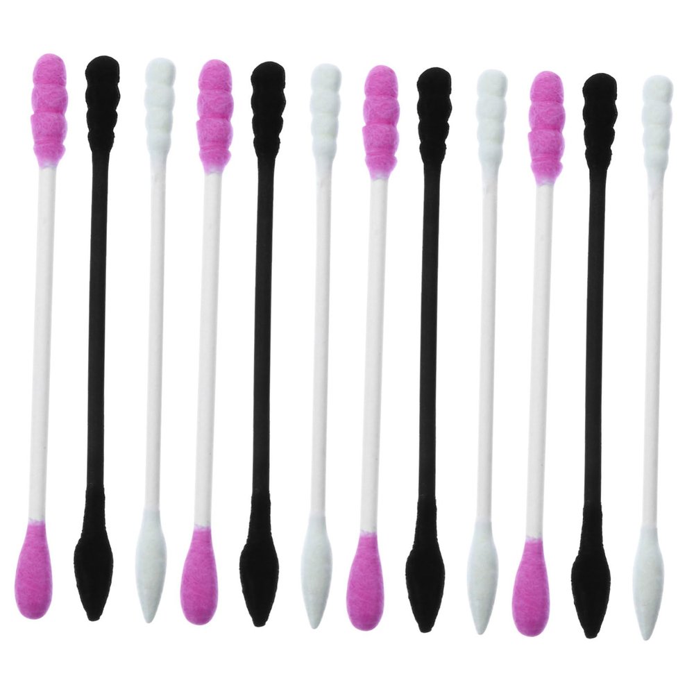 3 Packs Disposable Cotton Sticks Makeup Swabs for Cosmetic Use Dual Ended Applicators for Cleaning Hard to Reach Areas Random Colors