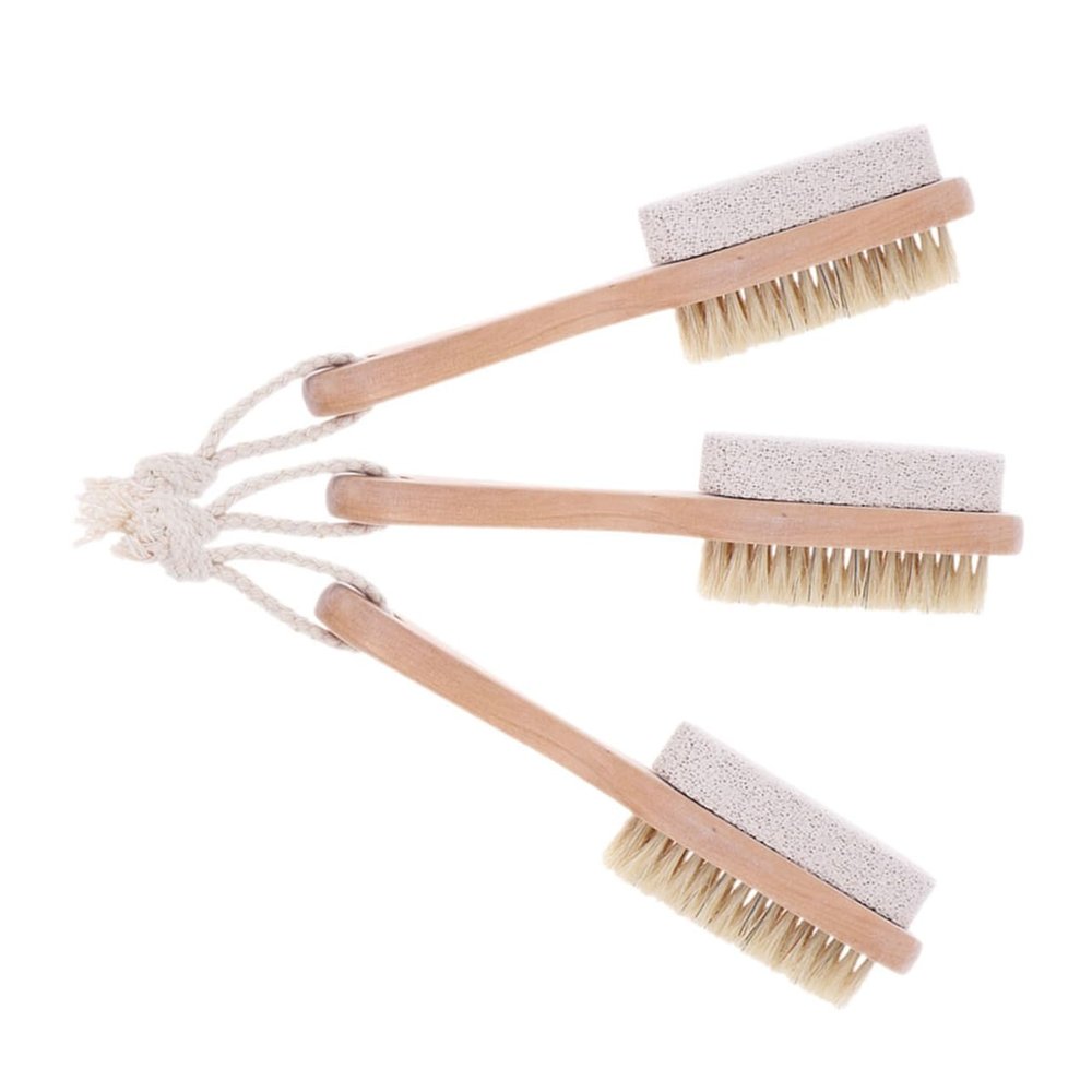 Beaupretty 3pcs Ergonomic Foot Brush Pumice Stone Foot Scrubbers for Shower Exfoliation and Dead Skin Removal