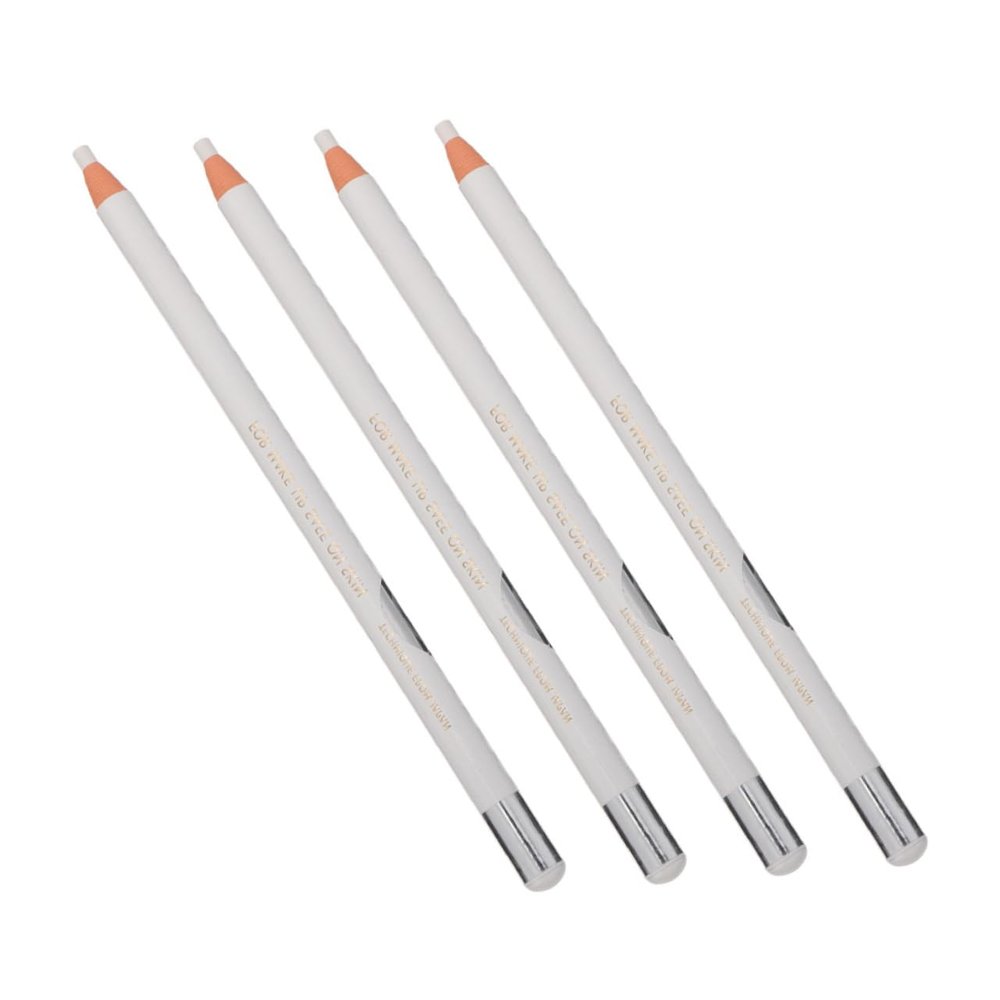Beaupretty 4PCS Waterproof Eyeliner Pencil Set for Women Sweat-proof Eye Line Drawing Tool in White Adjustable Smudge-proof Makeup Accessories for Daily Use
