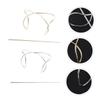 2pcs Decorative Hair Cuff Bun Holders Irregular Hair Sticks Lightweight Accessories for Casual Weddings Special Occasions view 3