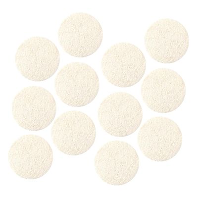 12Pcs Natural Loofah Facial Cleansing Pads Reusable Exfoliating Scrubbers for Makeup Removal Deep Clean Soft Gentle Face Scrub for Smooth Skin Compact Design for Travel