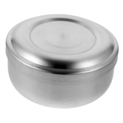 Beaupretty Stainless Steel Shaving Bowl for Men with Lid Durable Shaving Cream Soap Bowl for Home and Barber Use Practical Silver Design Compact for Easy Storage