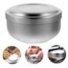 Beaupretty Stainless Steel Shaving Bowl for Men with Lid Durable Shaving Cream Soap Bowl for Home and Barber Use Practical Silver Design Compact for Easy Storage view 2